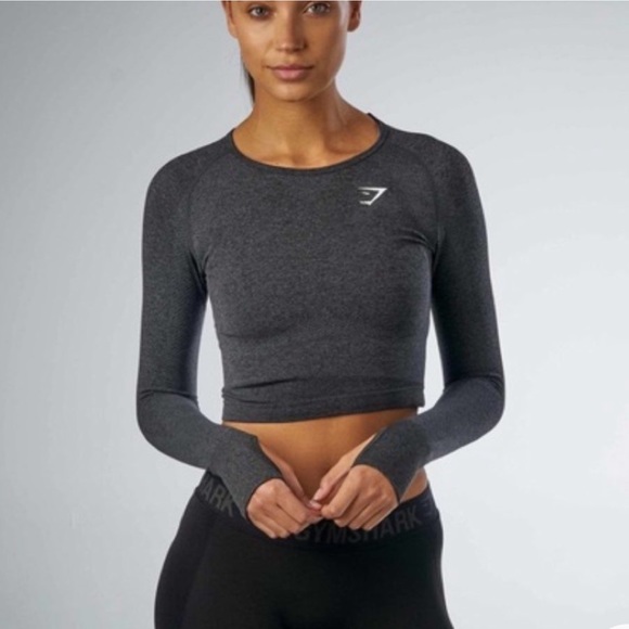 Gymshark Tops - Gymshark seamless cropped long sleeve